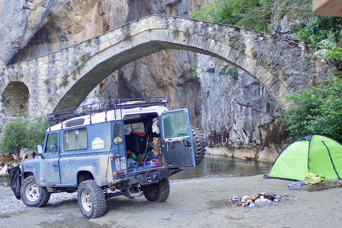 Wild camping overland expedition in the Southern Greece